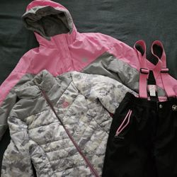  Snow Pants Jacket Youth Large Pink 