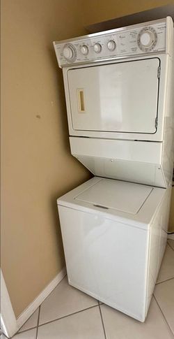 HEAVY DUTY WHIRLPOOL STACKABLE Washer and Dryer Combo, Delivery Install