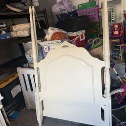 Twin Side Bed Frame And Head Board.