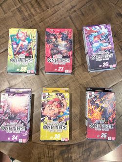 One Piece Starter Decks LOT -  Shanks ST‑23, Monkey D Luffy ST-26, Yamato ST-28, ST-34, St-35 & ST-36