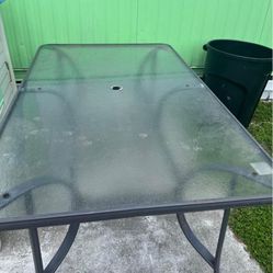 Glass Outside Table 