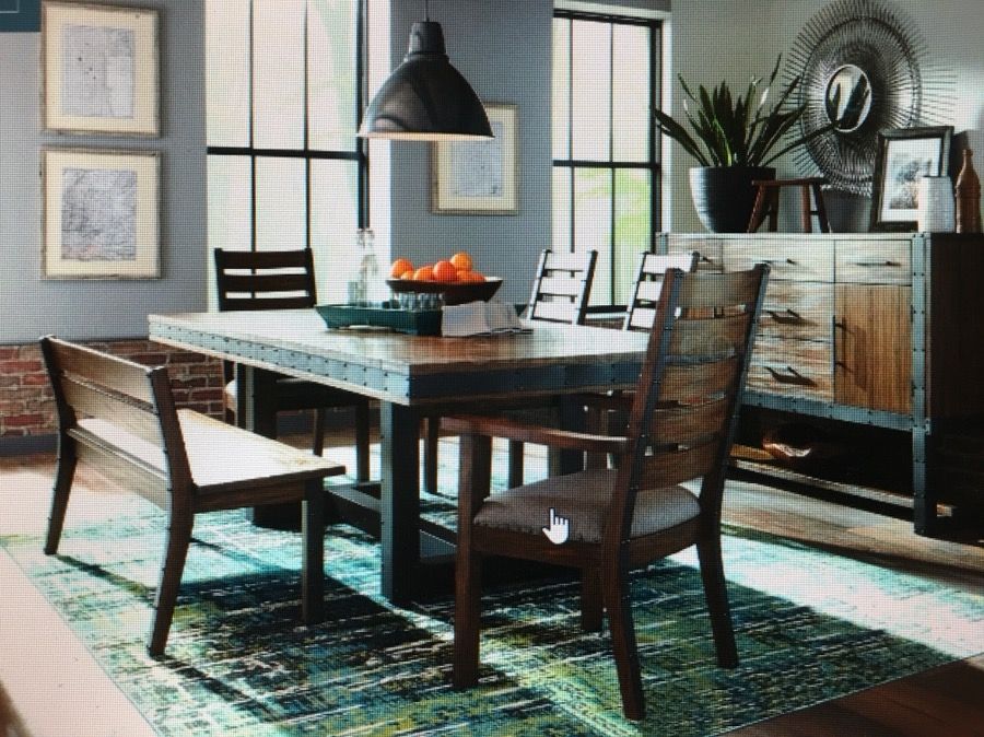 Model Home Furniture Restoration Hardware Inspired Dining Set for Sale