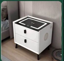 Nightstand with wireless charger, light and Bluetooth