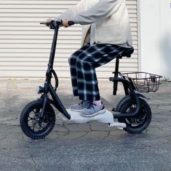 New Electric Scooter 450w Top Speed 15.5mph 12” Tire Max Load 265 Lbs 