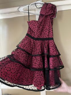 Hot Pink Polka Dot Dress 