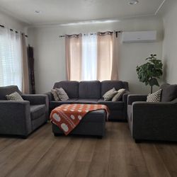 4 Piece -  Sofa, 2 Chairs& Ottoman