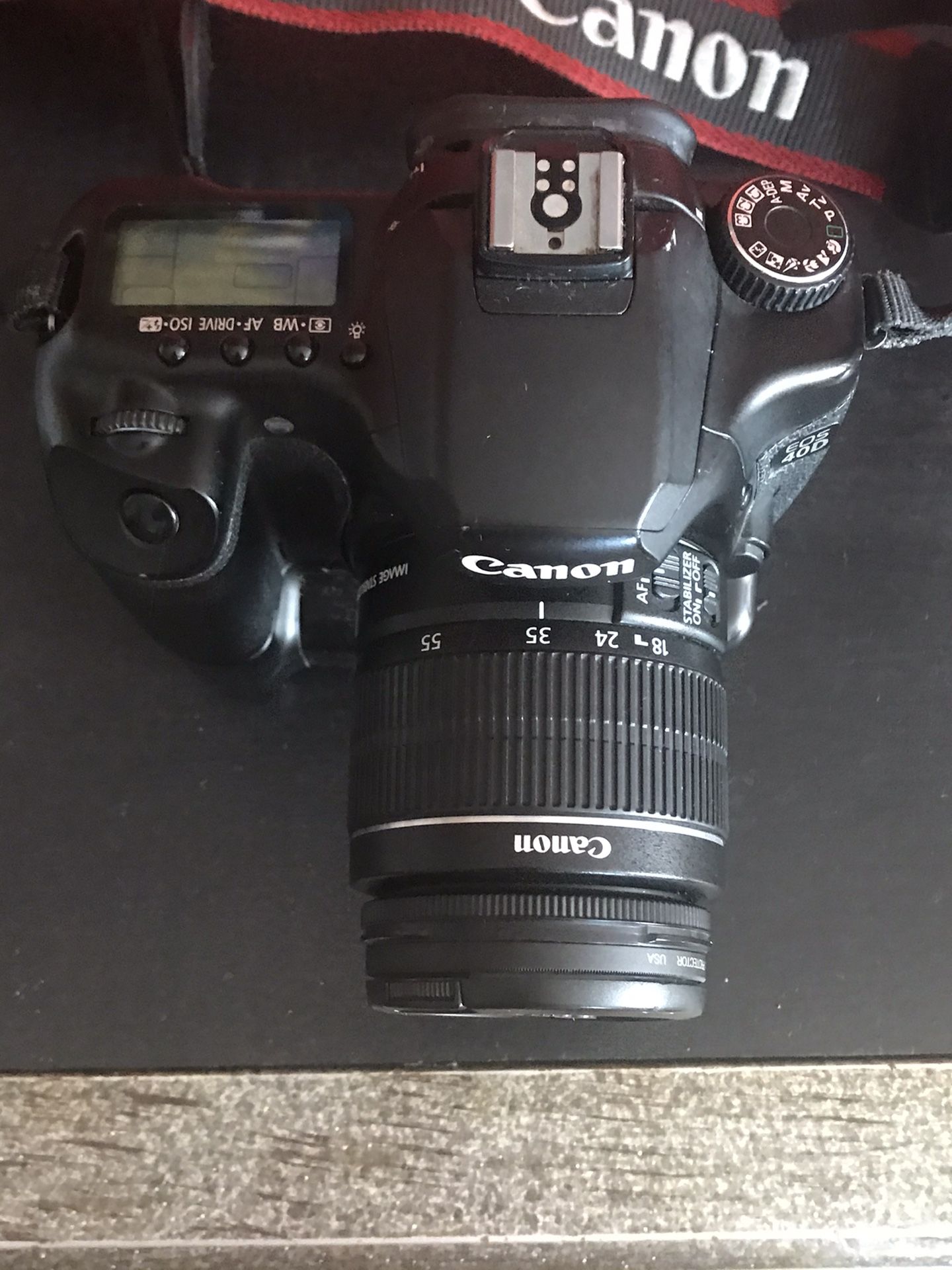 Canon EOS 40 D with Lense 58 mm and battery changer