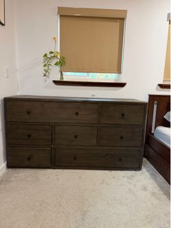 Large wood dresser 64”Wx19”Dx33”W