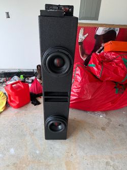 2 Twister Audio Subwoofers + Custom Rhino-Lined Ported Box