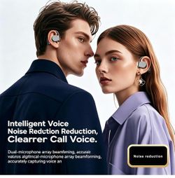Open-Ear Wireless Earbuds with an earhook Design, Bluetooth 5.3, LED Battery Indicator, 75-Hour Battery Life, and Comfortable fit—Ideal