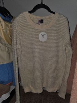 New Love by Design Cream Knit Sweater Size M