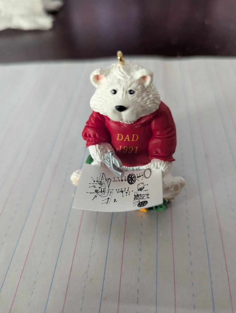 Polar Bear Santa Dad, Hallmark Ornament