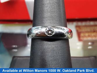 Ring - Wedding Band - White Gold 14k (.585) 6.4 grams Size 7.5