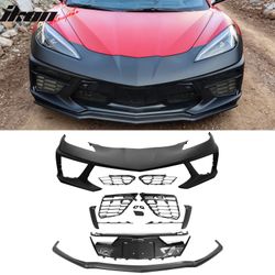 Fits 2020-2026 Corvette Stingray Front Bumper Cover OE Style PP Conversion W/ Z51 Lip