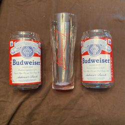 Budweiser Beer Glasses