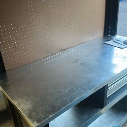 Work bench stainless steel black tool box $125