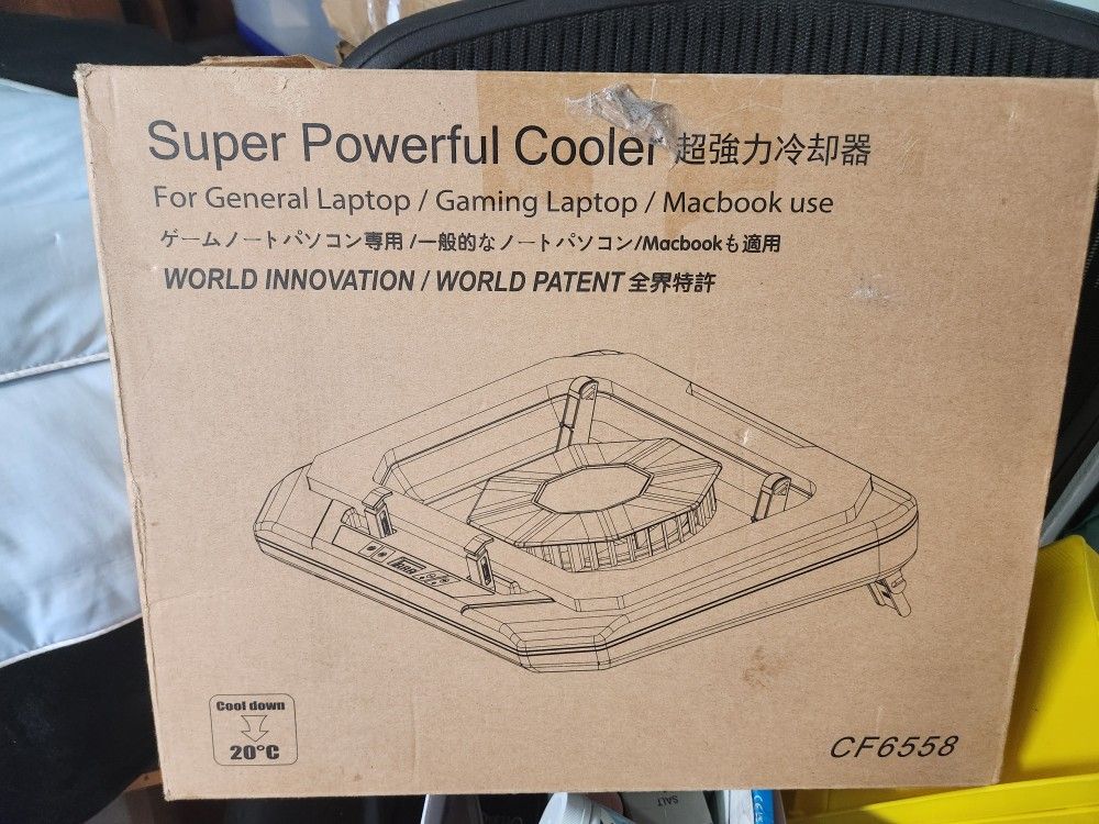 **OImaster Gaming Laptop Cooling Pad – 3500 RPM Turbofan + RGB**