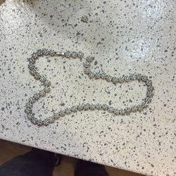 Silver Diamond Moissanite Chain