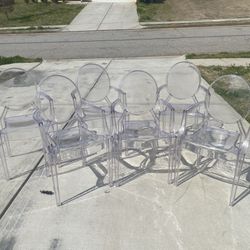 BEAUTIFUL CRYSTAL CLEAR CHAIRS