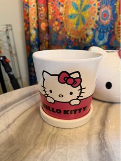4-Piece Hello Kitty Ceramic Planter & Flower Pot Collection – Matching Lot