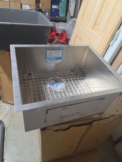 Kitchen sink stainless steel 22Wx18x10in