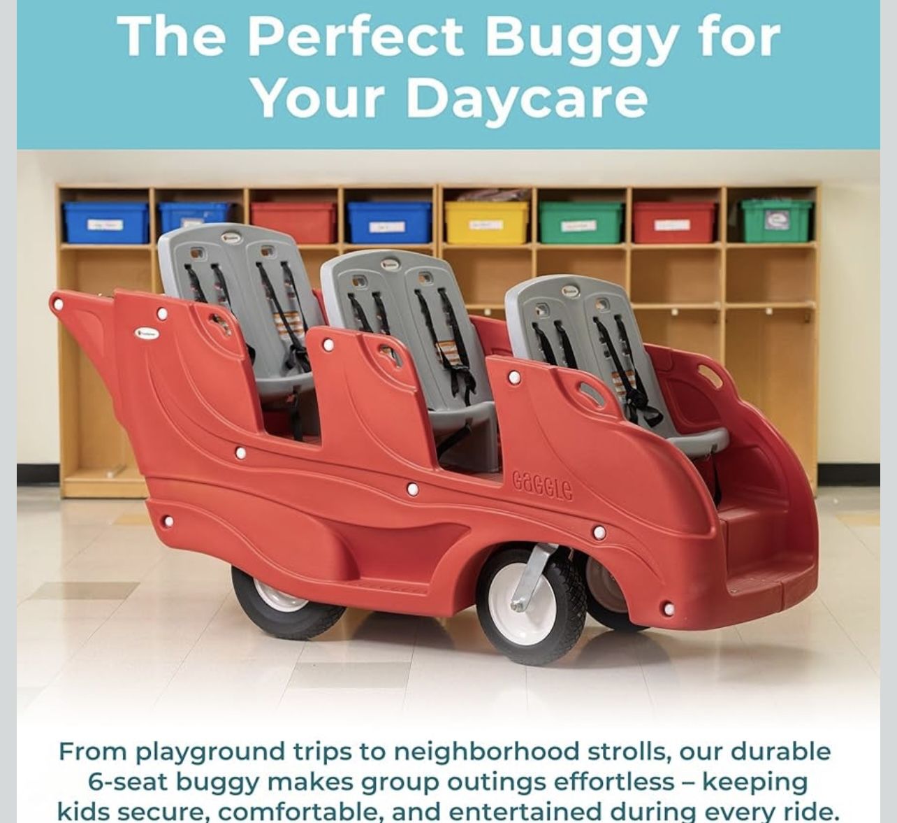 6 Child Buggy Stroller Cart