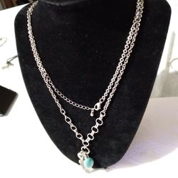 Necklace with Turquoise Pendants
