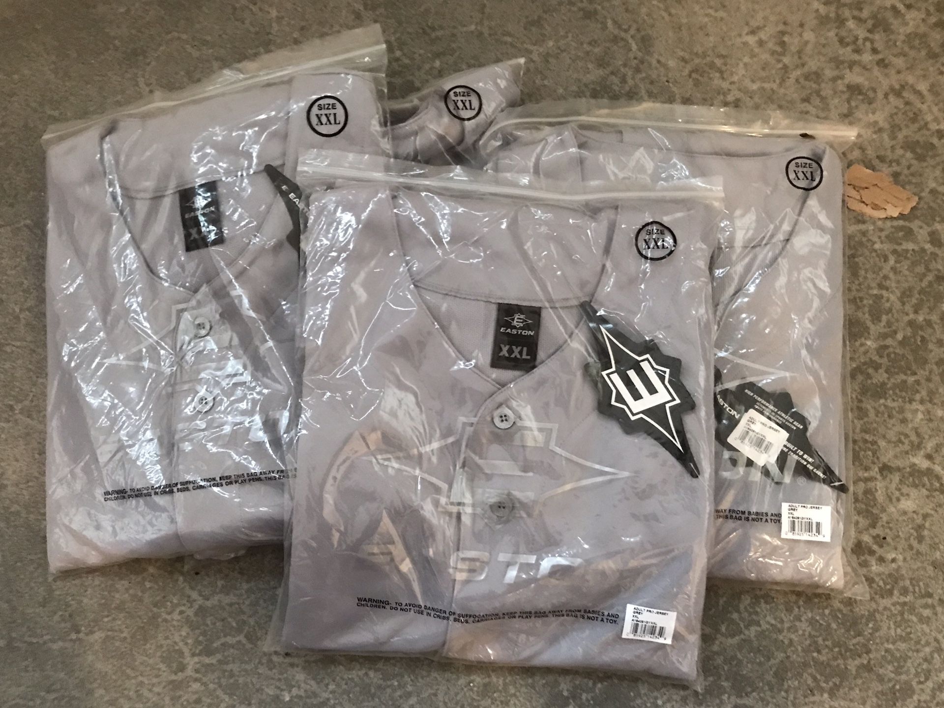 Baseball jerseys (blank button-ups) size XXL