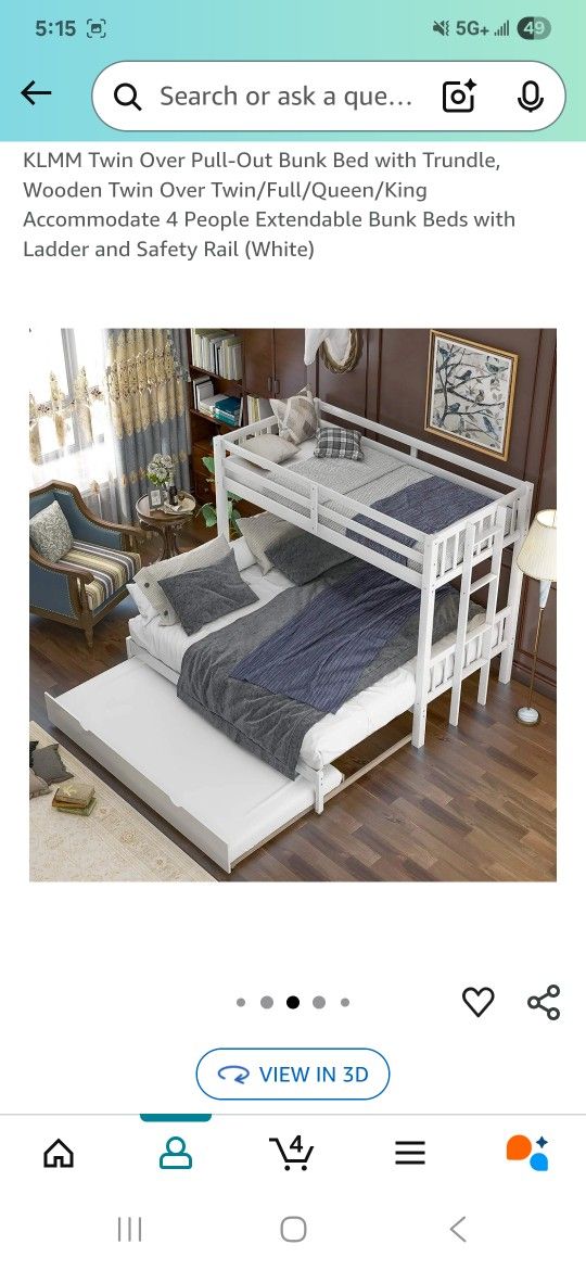 Bunk Beds (Sleeps 4) -Complete with 3 Mattresses