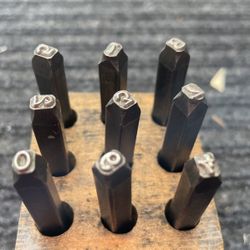 Gruv-grip Number Stamps  1/8 Inch 