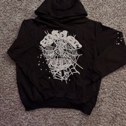 Black OG Web Sp5der Hoodie 