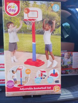 Play Day Adjustable Basketball Set