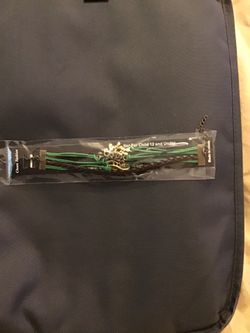 New leather charm bracelet