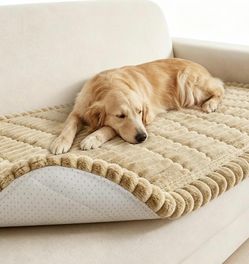 Couch Cover for Dogs Cats, Non Slip Washable Pet Sofa Protector, Plush Polyester plush, non-slip silicone, machine washable, sofa sectional loveseat r