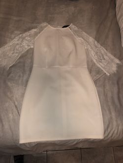 White midi dress