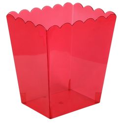 Red Scalloped Containers - 14 - Sold As Set - 