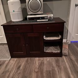 Solid Wood Cat Litter Enclosure