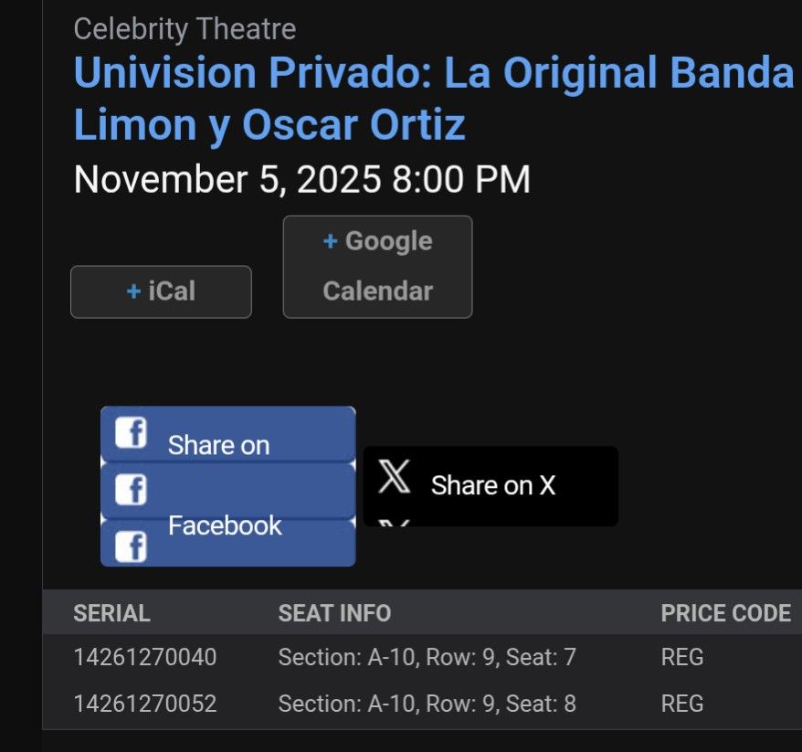 BANDA LIMON CELEBRITY THEATRE MIERCOLES