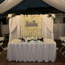 Wedding Backdrop And Main Table