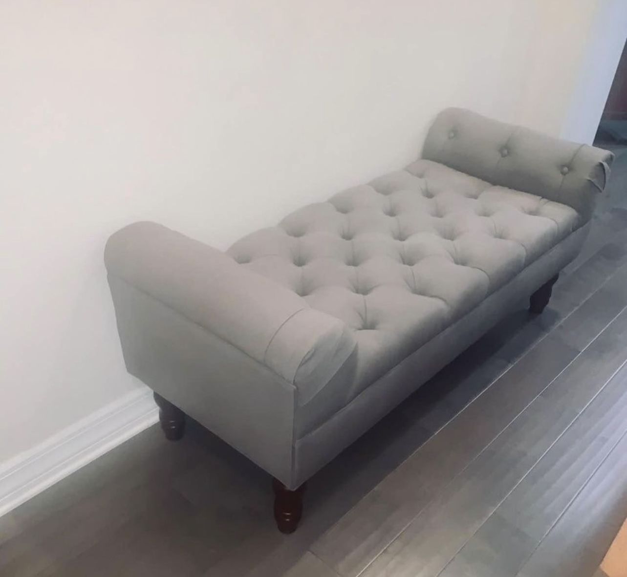 Gray Pottery Barn Bench