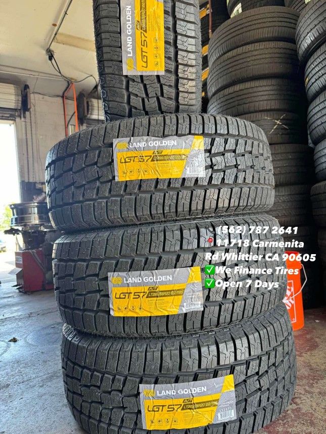 285/55R20 LT Land Golden All Terrain Set of Tires Installed and Balanced Set de Llantas Nuevas Instaladas y Balanceadas