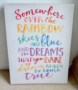 24” x 30” canvas over wood playroom wall art - $25 or $40 both