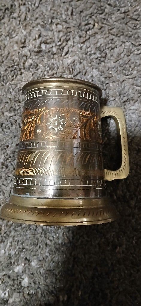 Brass Tea Mug Made In Pakistan 1970s