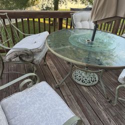 Patio Set With Chairs And Cushions 