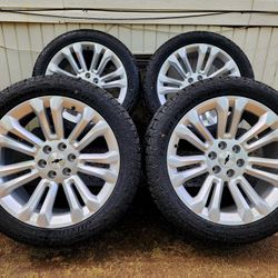 New 22" OEM Chevy Rims With All Terrain Tires 
