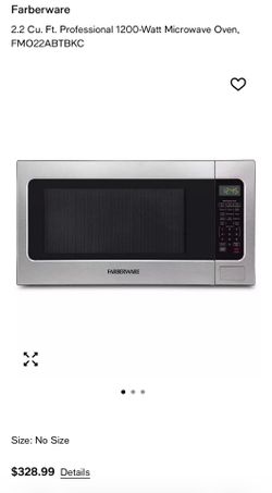 Farberware Professional microwave oven 2.2 cu. Ft. 1200 watts