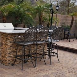 6 Bar/BBQ Chairs Hanamint Tuscany Furniture/Not Original Color 