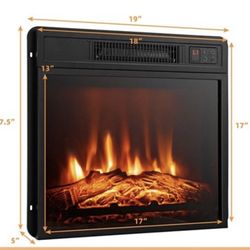 Electric fireplace- black
