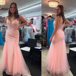 New With Tags Corset Bodice With Lace & Beaded Detail Long Formal Dress & Prom Dress $259