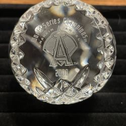 Waterford Crystal Anaheim Angels 2002 World Series Champion Baseball 608/2002.